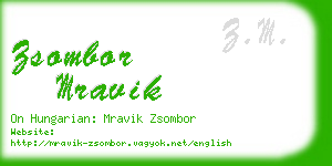 zsombor mravik business card